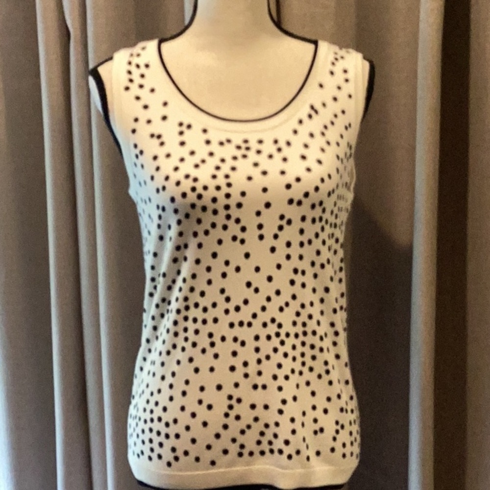 Talbots Ivory knit tank NWT